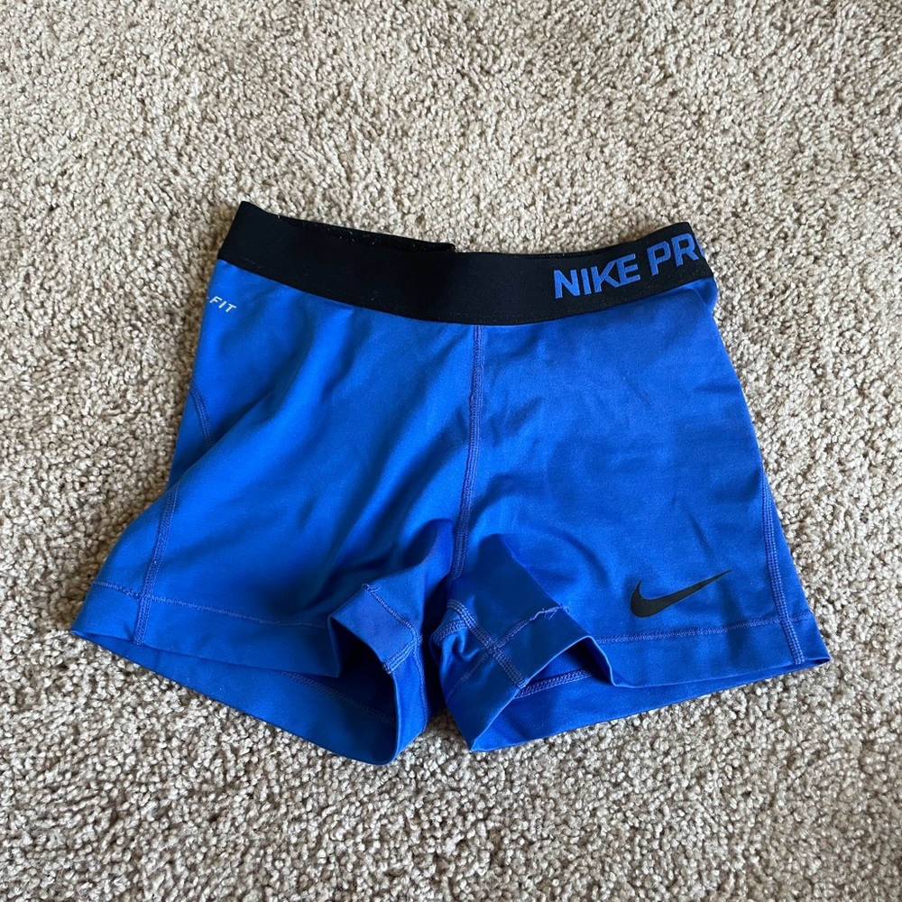 blue nike pros size small